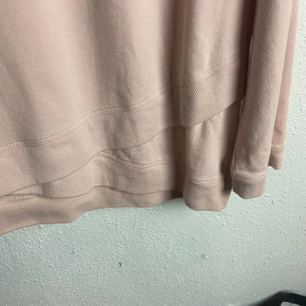 Pure J Jill Size L Pima Cotton Lightweight Layered Shirt Top Ballet Pink Soft - Picture 4 of 5
